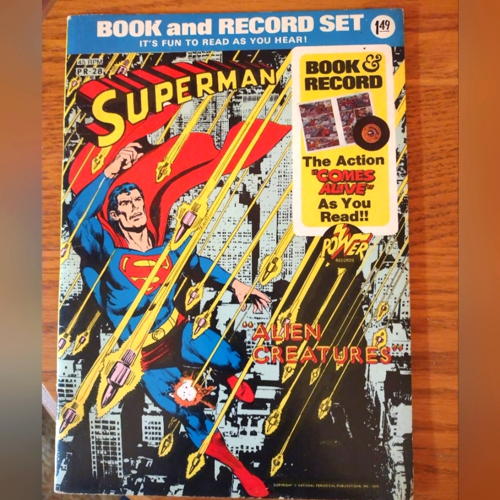 1975 Superman Book & Record set